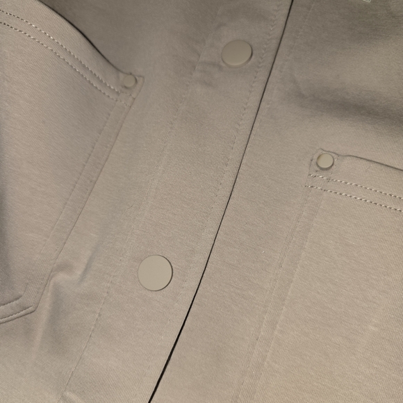 Cream Button-Front Jean Jacket - Picture 5 of 16